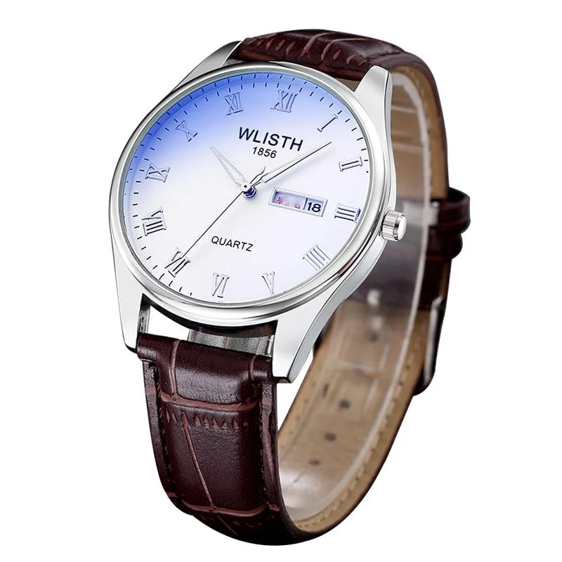 2023 New Hot Selling Wallace Couple Watch Dual Calendar Quartz Watch Fashion Blu Ray Watch Men's and Women's Watch_voghion.com