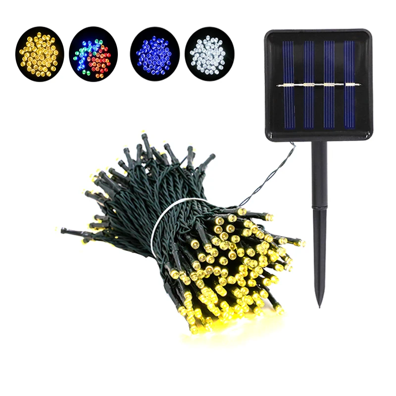 Solar String Fairy Lights 50/100/200 Led Light Garlands Waterproof Outdoor Lighting Festoon Party Wedding Garden Decoration