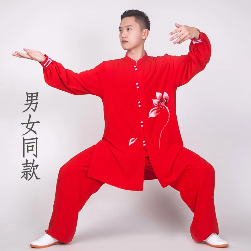 

Tai Ji Suit Women's High-End Martial Arts Competition Performance Shadowboxing Exercise Clothing Spring and Autumn Red Uniform