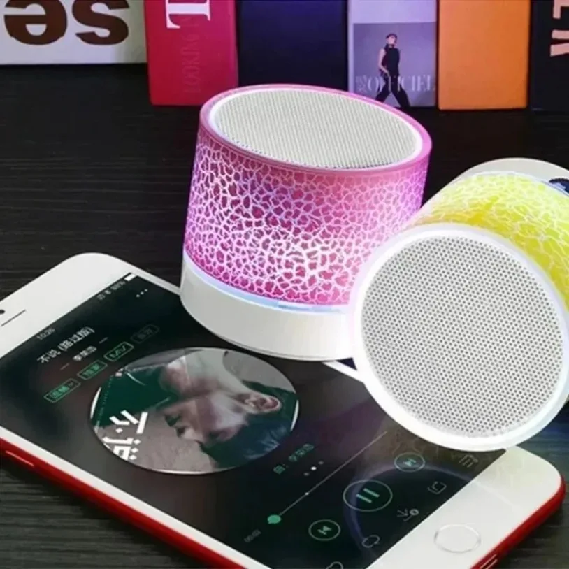 For All Smartphone Car 3D Stereo Music Surround Wireless Speaker Bluetooth-compatible Mini Speaker LED TF Card Outdoor Sound Box