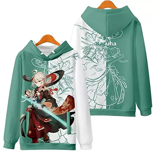 Genshin Impact Hoodie 3D Long Sleeve Women Men Hooded Sweatshirt Harajuku Streetwear Kaedehara Kazuha Clothes
