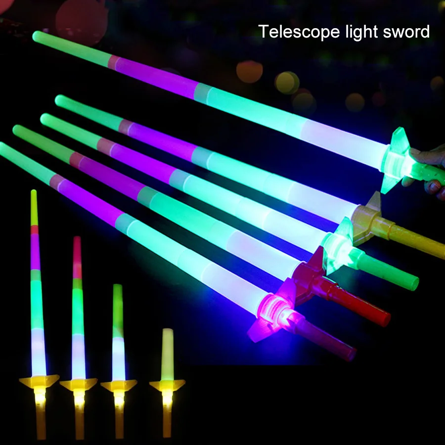 

Lightsaber Laser LED Light Sword Saber Telescopic Rod Children Play House Toy Vocal Concert Party Props Kids Birthday Gifts