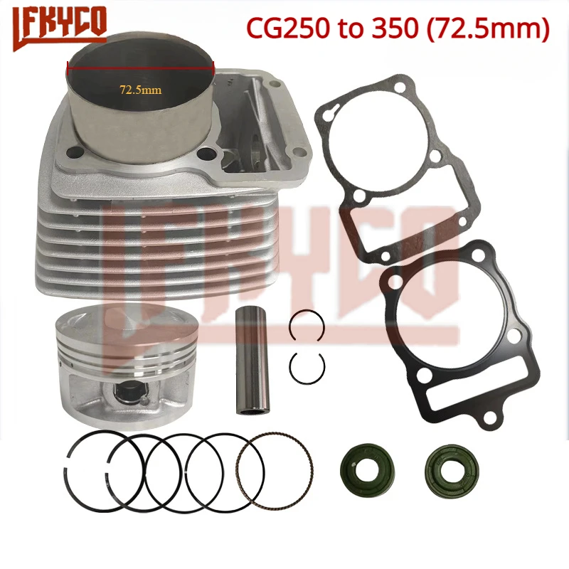 

350CC 72.5mm Big Bore Motorcycle Engine Cylinder Piston Gasket for Honda CG 250 CG250 Upgrade To CG350 ATV Equipment Accessories