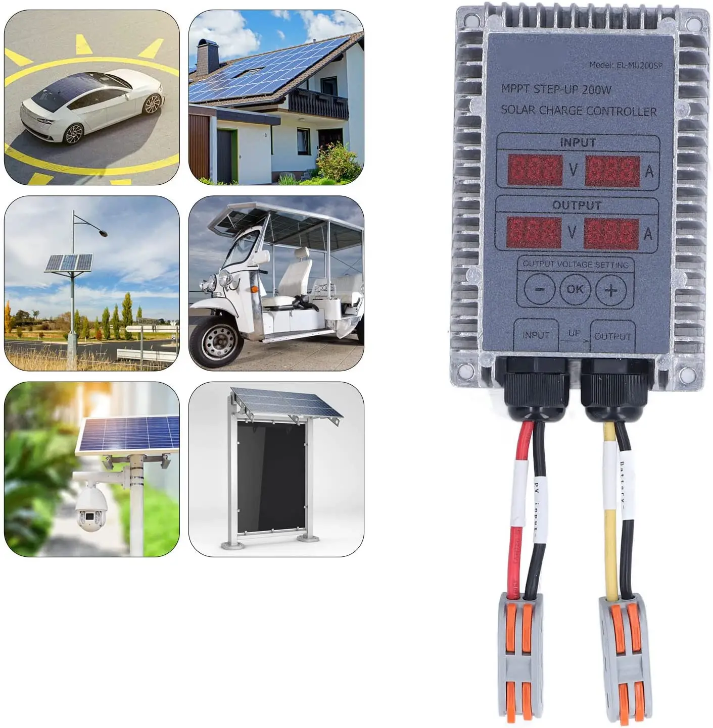 MPPT Charge Controller Peak Tracking 24-85V to 17-55V 200-800W AI Boost/Buck Pea