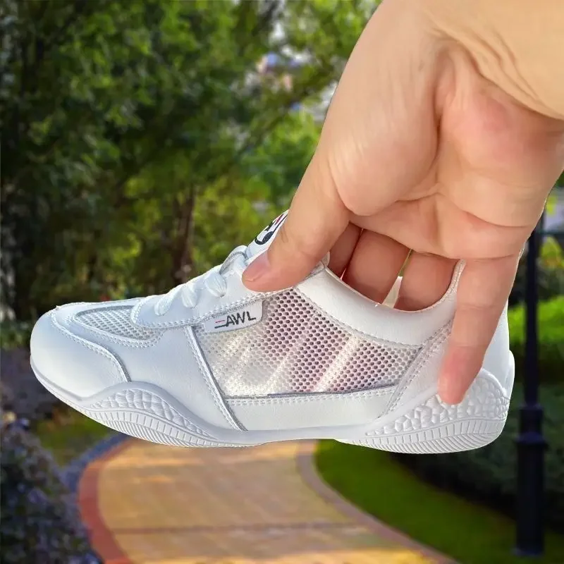 Fashion Breathable Women'S Sneakers Summer Round Toe Vulcanize Shoes Casual Lacse Up Flat Ladyrunning Shoes Lightweight Sneakers