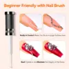 Makartt Nail Rhinestone Glue Gel, Upgrade Gel Nail Glue with Brush Pen Tip Super Strong Adhesive Precise for Nail Charms Crystal 4