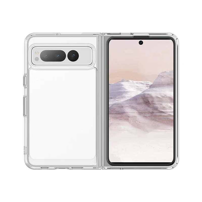 Google Pixel Fold용 캔디 충격 방지 실리콘 범퍼 휴대폰 케이스