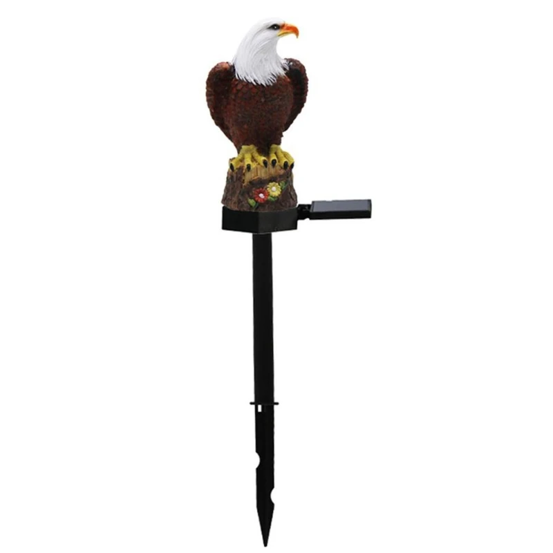 

Solar Resin Statue Outdoor Garden Stake Lights Bald Sculpture Animal Stump Lamp for Lawn Pathway New Dropship