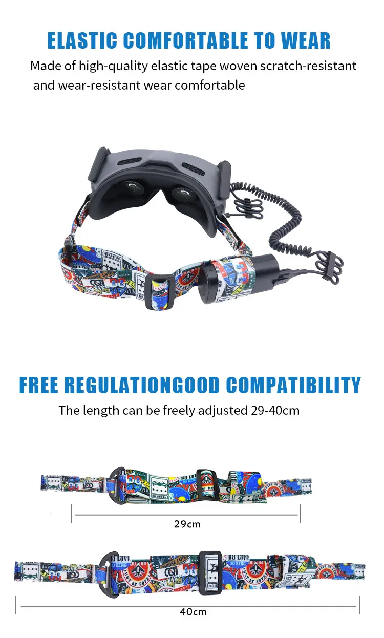Avata Goggles 2 Eye Mask, ELASTIC COMFORTABLE TO WEAR Made of high-quality elastic tape 