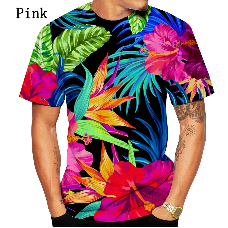 

Men's 3d Printed Palm Motif Unisex Top Tee Shirt Hawaiian Shirt Short-Sleeved