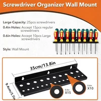 Screwdriver Organizer,Pliers Holder,Hammer Rack,Wrench Holder,Wall Mount Hand Tool Storage Organizer for Workshop,Shed,Garage 2