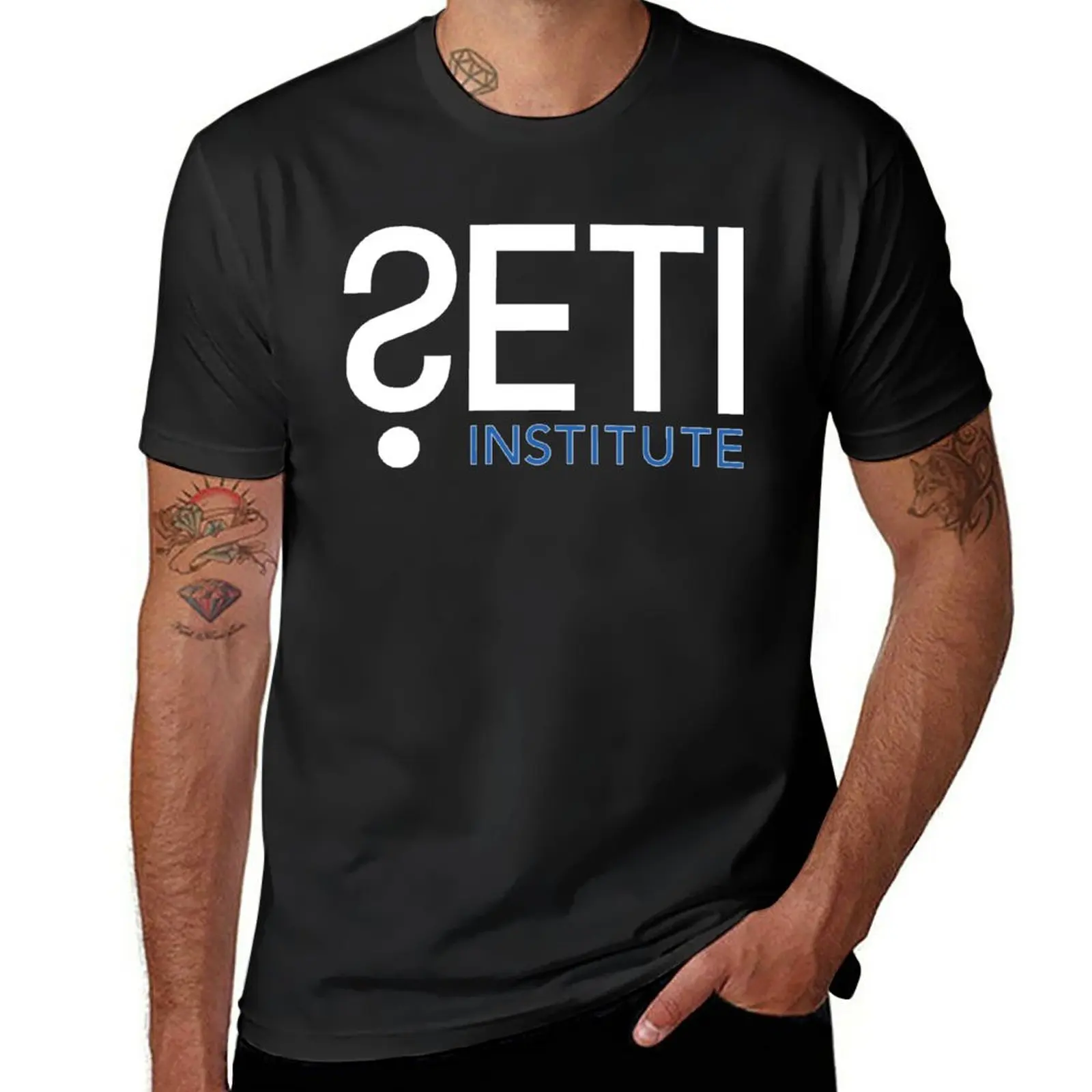 

SETI INSTITUTE T-Shirt cute clothes plain Short sleeve tee blacks funny t shirts for men