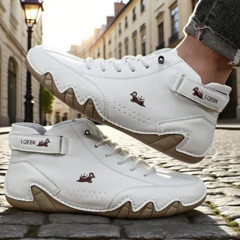 ربيع الخريف الرجال المنخفضة قطع الأحذية العارية المألوف الرجعية الكلاسيكية المضادة للانزلاق عارضة المتسكعون لينة الراحة القيادة أحذية مشي 4