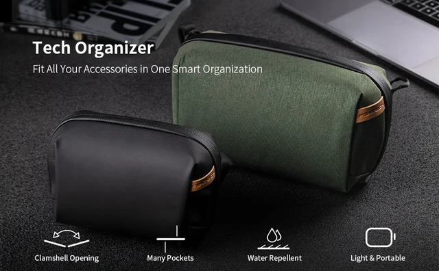 Borsa Organizer Tech PGYTECH - Per Accessori Elettronici, Cavi, Power Bank, Schede SD, Nero - Foto 9