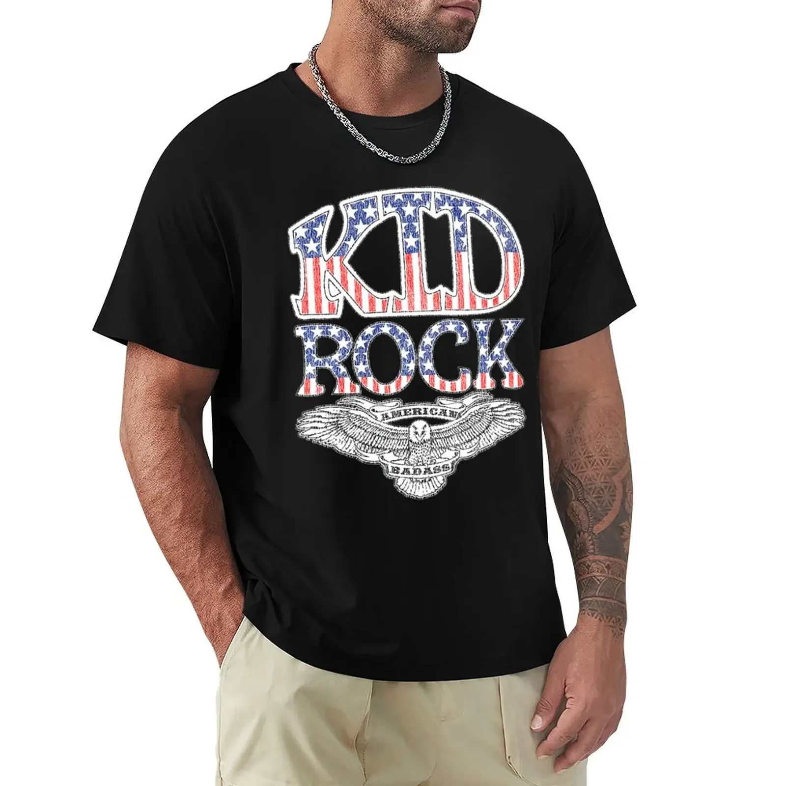 

Kid-Rock Stars & Stripes Eagle T-Shirt plain customs men t shirt