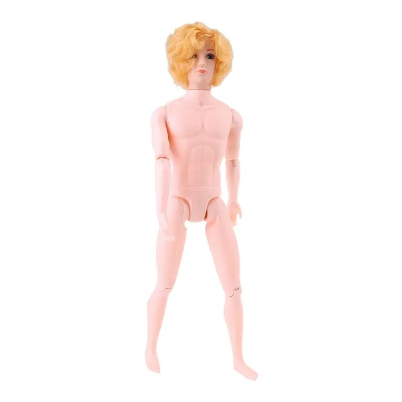 30cm 12 Moveable Jointed Nude for Naked Dolls for Doll Body Yellow Hair for Ken Dropship