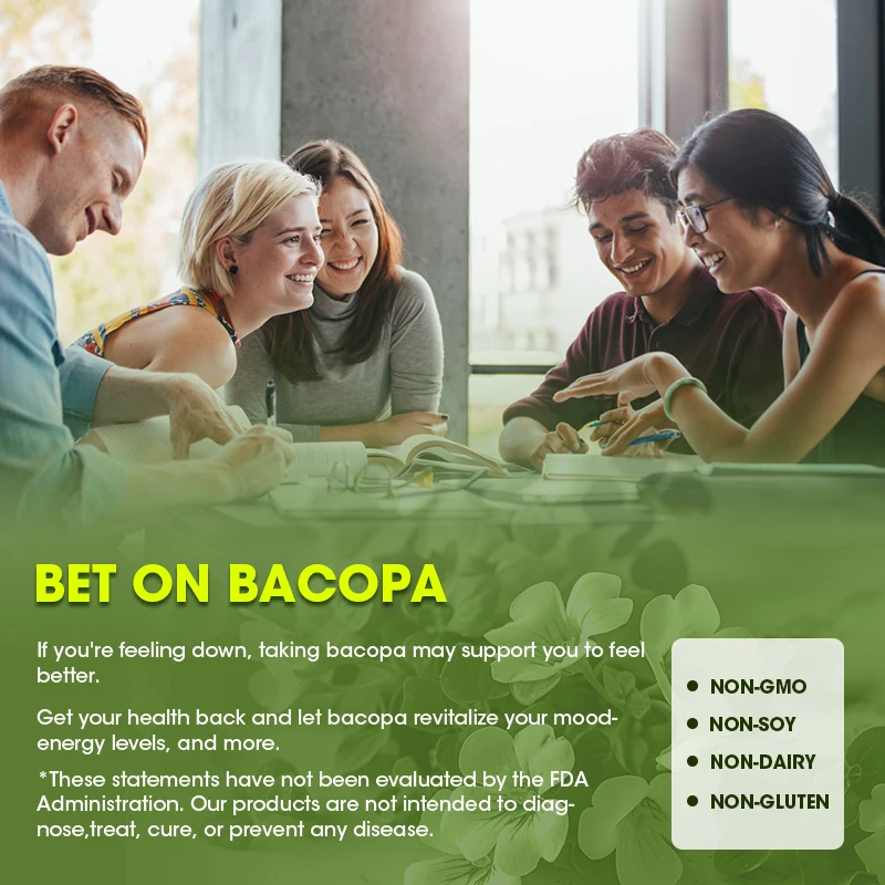 Energy Booster Lions Mane Mushroom Capsules BEWORTHS Bacopa Monnieri Capsule Boosts Brain Health Supports Performance Cognition and Focus Enhances Energy and Stamina