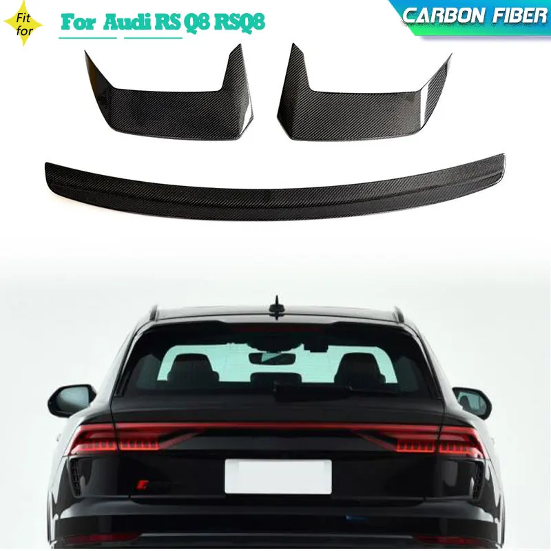 

Carbon Fiber Car Rear Roof Spoiler Wings For Audi RS Q8 RSQ8 Sport Utility 4-Door 2020-2023 Racing Rear Roof Wing Lip