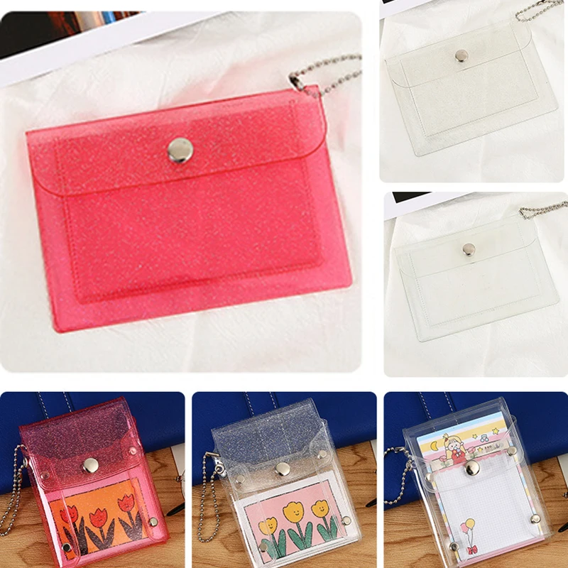 Women's Credit Card Holder Wallet Fashion Transparent Waterproof Pvc Business Card Purse Men Id Wallet Girl Coin Purse Bag