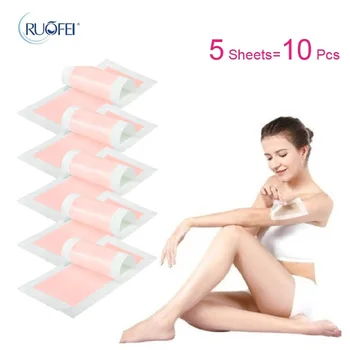 10pcs/lot Removal Wax Strip Paper Depilatory Nonwoven Epilator Pad Patch Waxing For Face / Legs / Bikini
