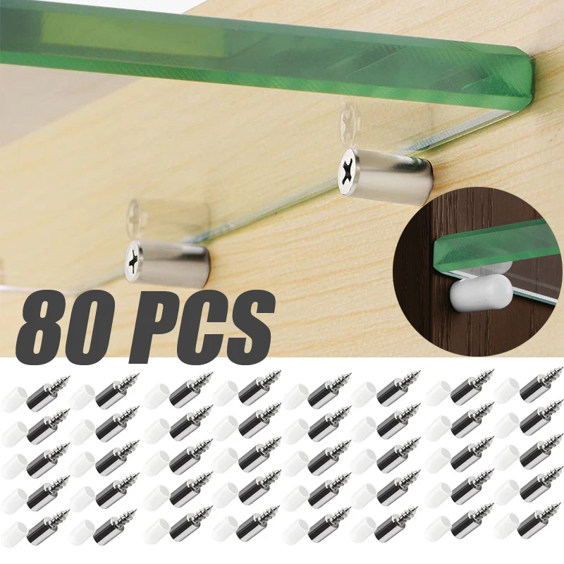 

80/10PCS Integrated Self Tapping Screws Partition Brackets Fixing Screw for Wine Cabinet Glass Dragging Shelves Particle Bracket