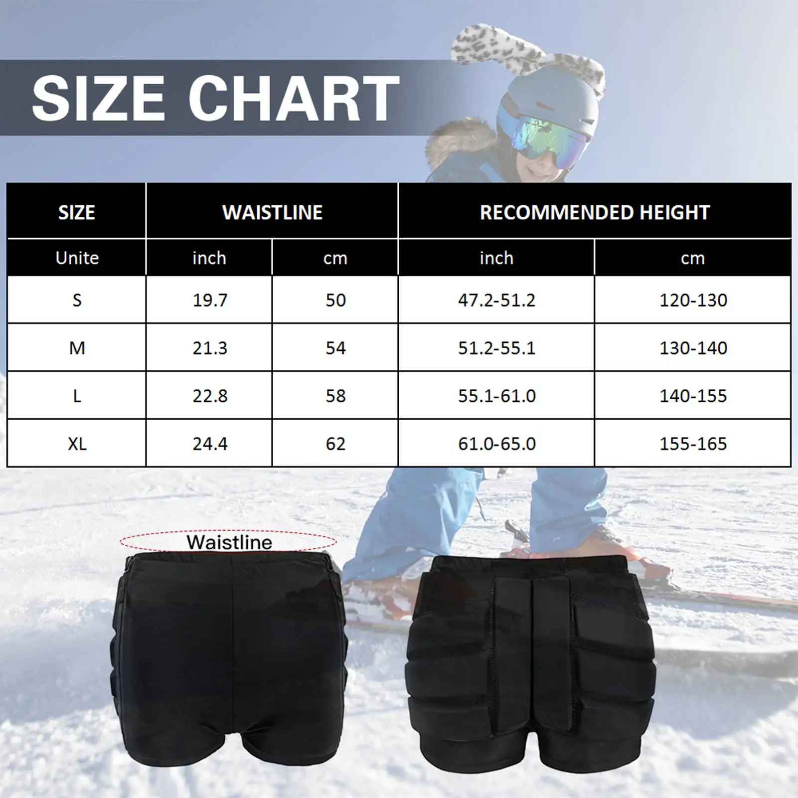 ZK30 Skating Pads For Kids Ice Skating Accessories 3d Protection For Butt And Tailbone Kids Hips Protective Pads