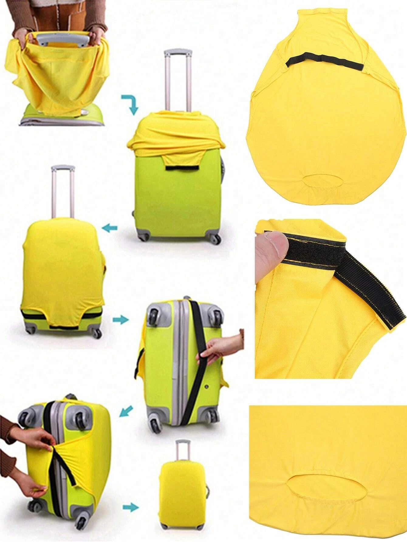 1Pc S/M/L 두꺼운 수하물 커버 탄성 수하물 커버 18부터 시작하는 다양한 크기의 수하물에 적합한 먼지 커버가 있는 여행용 액세서리에 적합합니다.