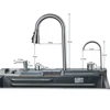 304 Stainless Steel Kitchen Waterfall Sink Digital Display Large Single Sink Dish Basin Sink With Multifunction Touch Waterfall 6