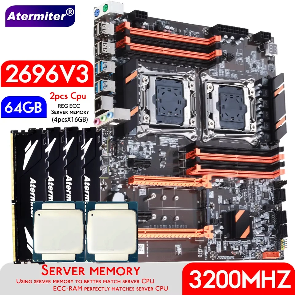 Atermiter-サーバーメモリキット,Lga 2011-3 xeon e5 2696 v3