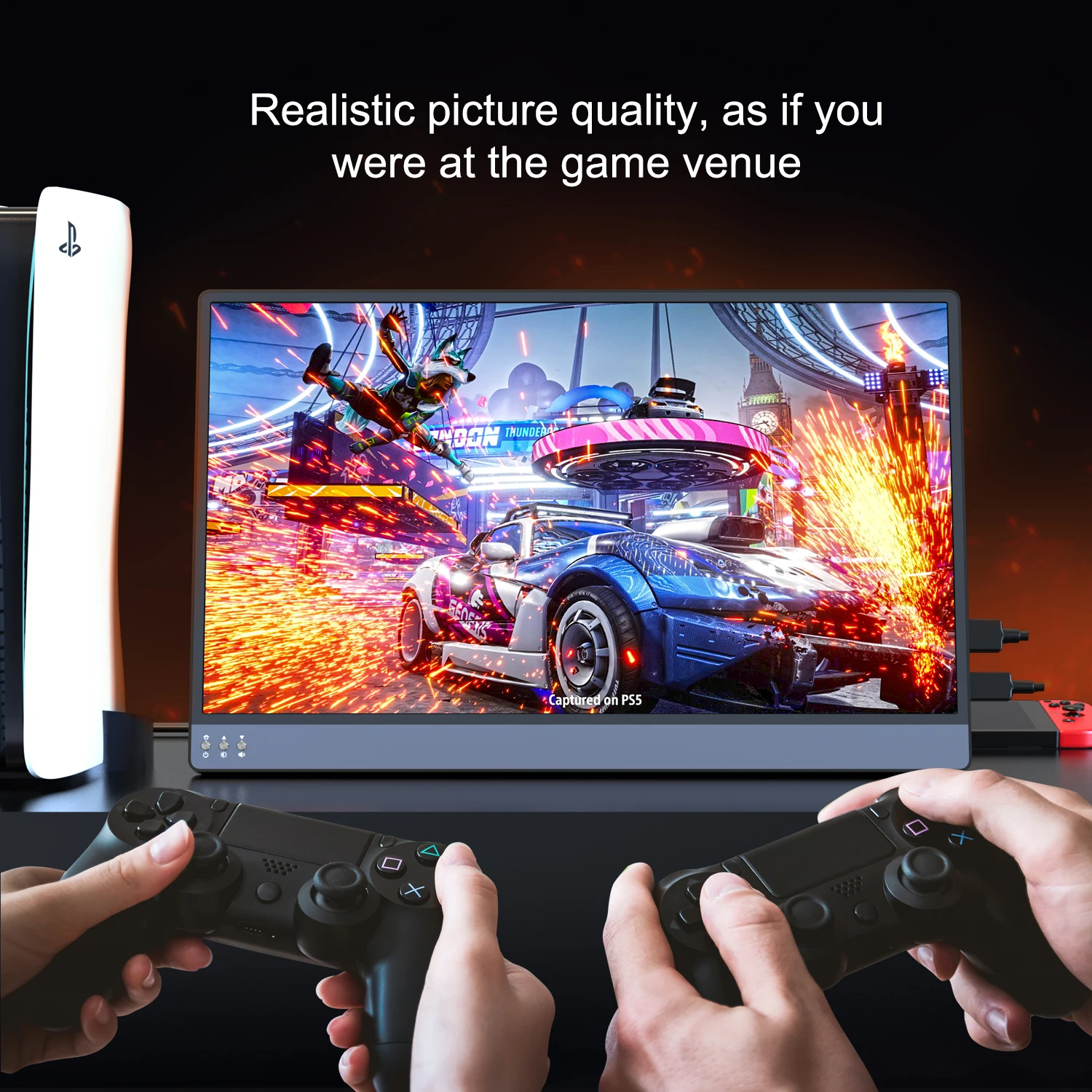 ޴  ܺ ȭ HDMI USB C  ÷, ġ PS5 Xbox ƺ Ʈ PC, 4K 400Nit IPS, 13.3 ġ, 13.5 ġ