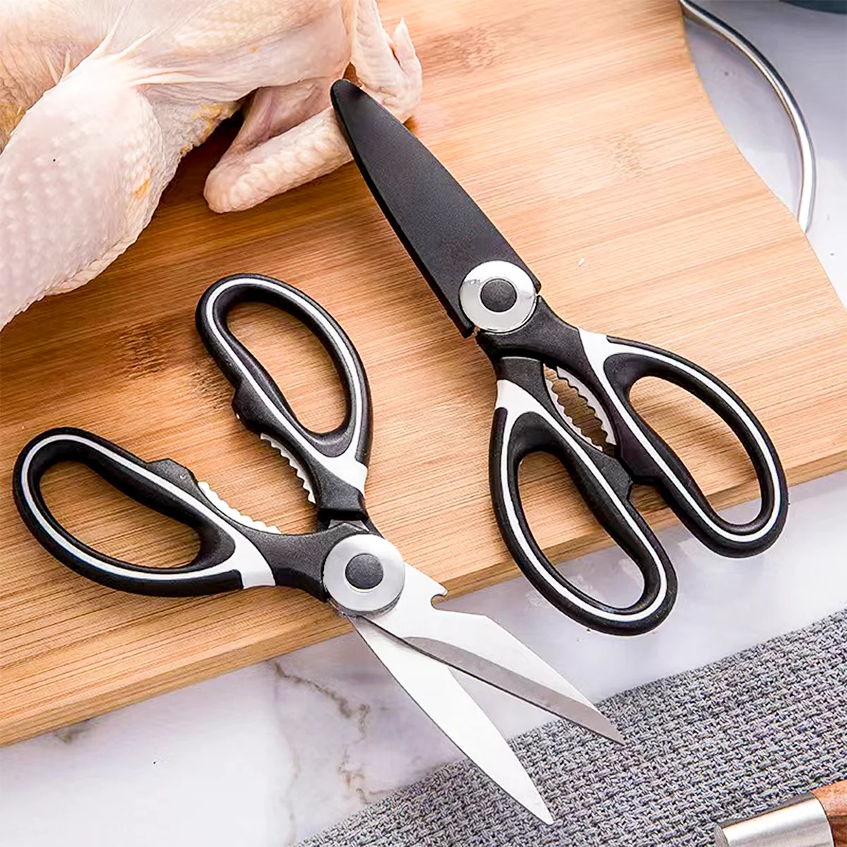 Multifunction Kitchen Scissors Plastic Handle Stainless Steel Kitchen Tijeras De Cocina Chicken Bone kitchen scissors