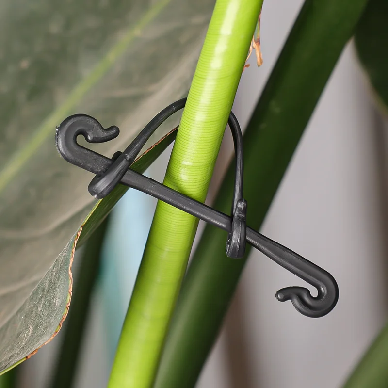 Set of 100/50 Garden Plant Support Clips - Durable Plastic Buckles