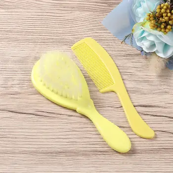 6Pcs Baby Hair Brush and Comb Set Ergonomic Lightweight Detangling Massage Care Tool for Newborn Infant Scalp Cleaning and