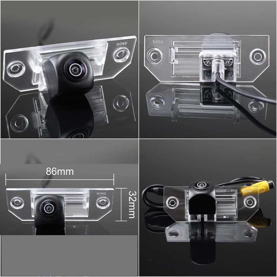 170도 AHD 1080P 자동차 후방 카메라 포드 포커스 2 세단 2005-2011 C-맥스 MK2 차량 궤적/라인 AHD 720P CVBS CCD