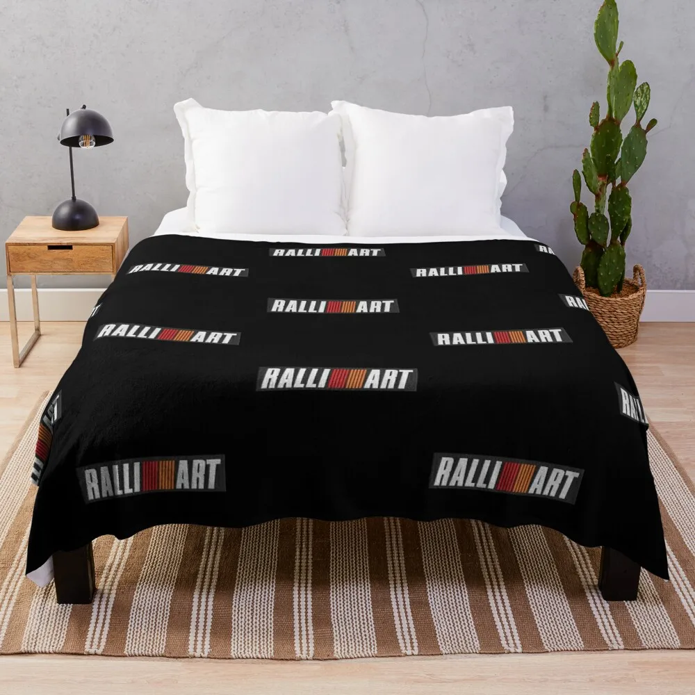 

Одеяло Ralliart с вышивкой и логотипом, пушистое винтажное покрывало для кровати, одеяла