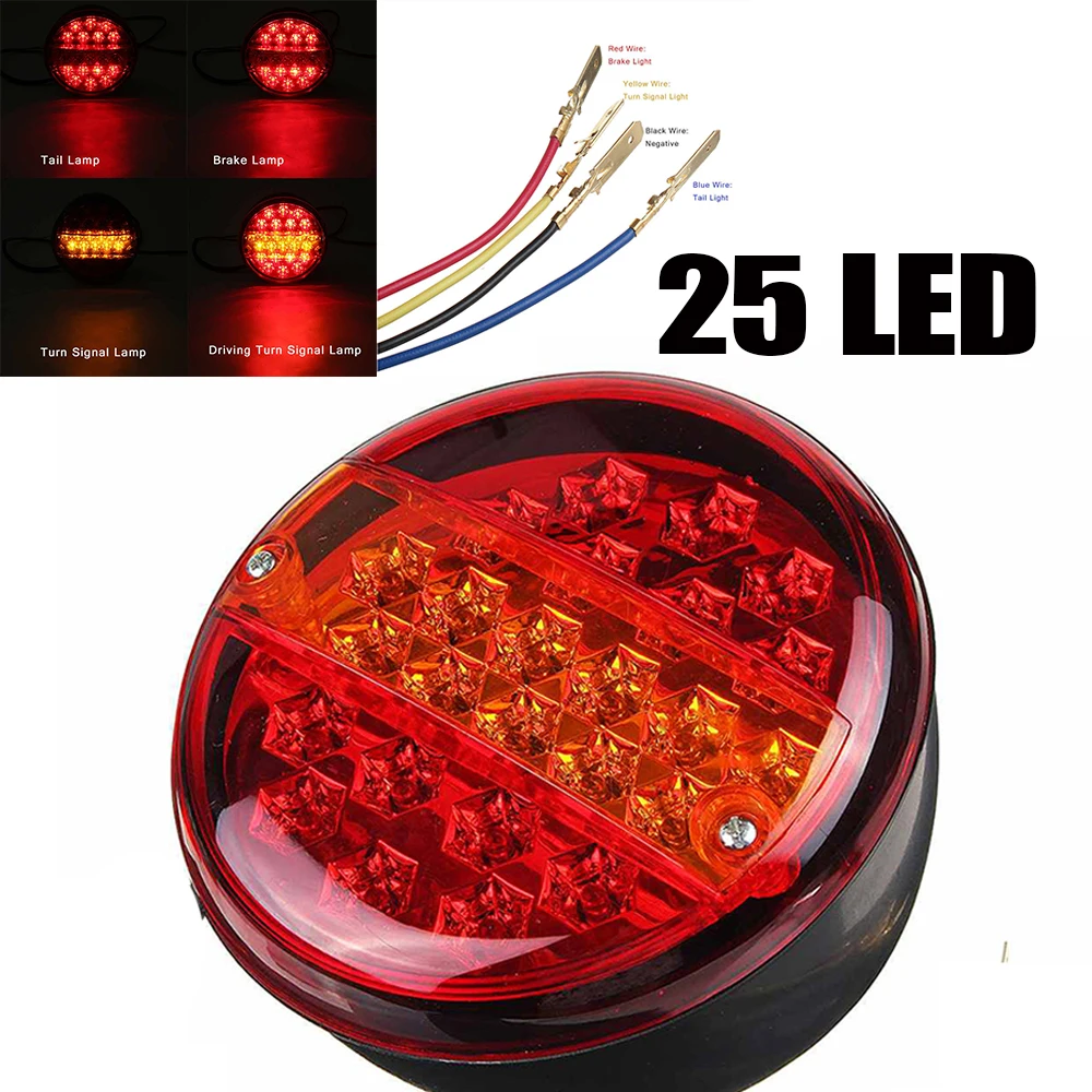 

25 LED Tail Stop Brake Lamp Trailer Truck Caravan Van Lorry Signal Light Warning lights Fog lamps LED Truck Rear Light