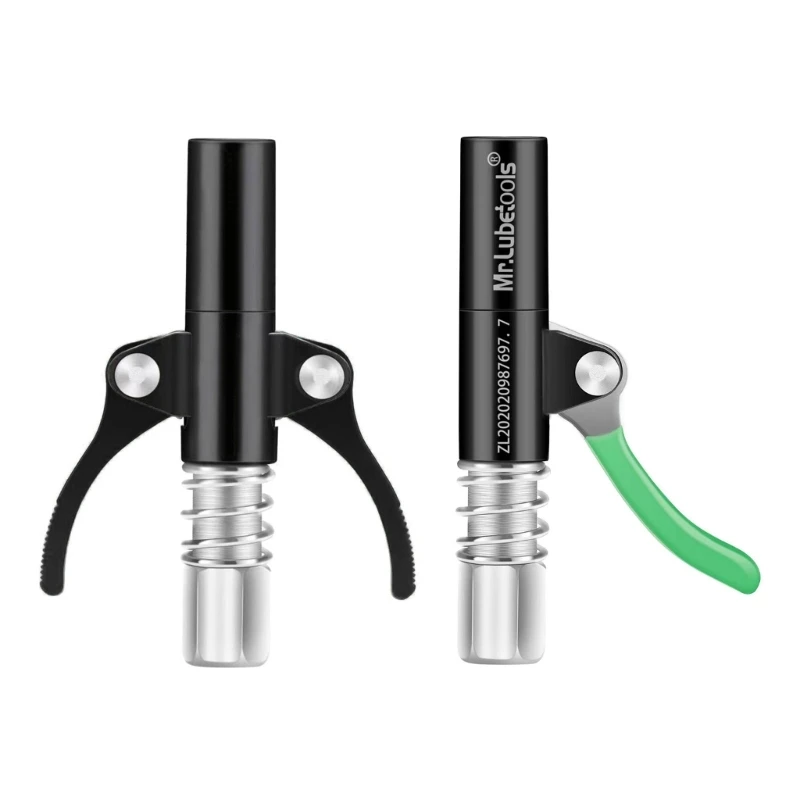 Grease Coupler Single/Double Handle Quick Lock Release Grease Tips- Ends Couplers Compatible for Guns 1/8"NPT N84F