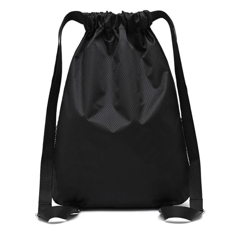 

Unisex Waterproof Drawstring Backpacks Solid Nylon Travel Bag Pack Small String Sports Bags Lightweight Fitness Mini Backpack