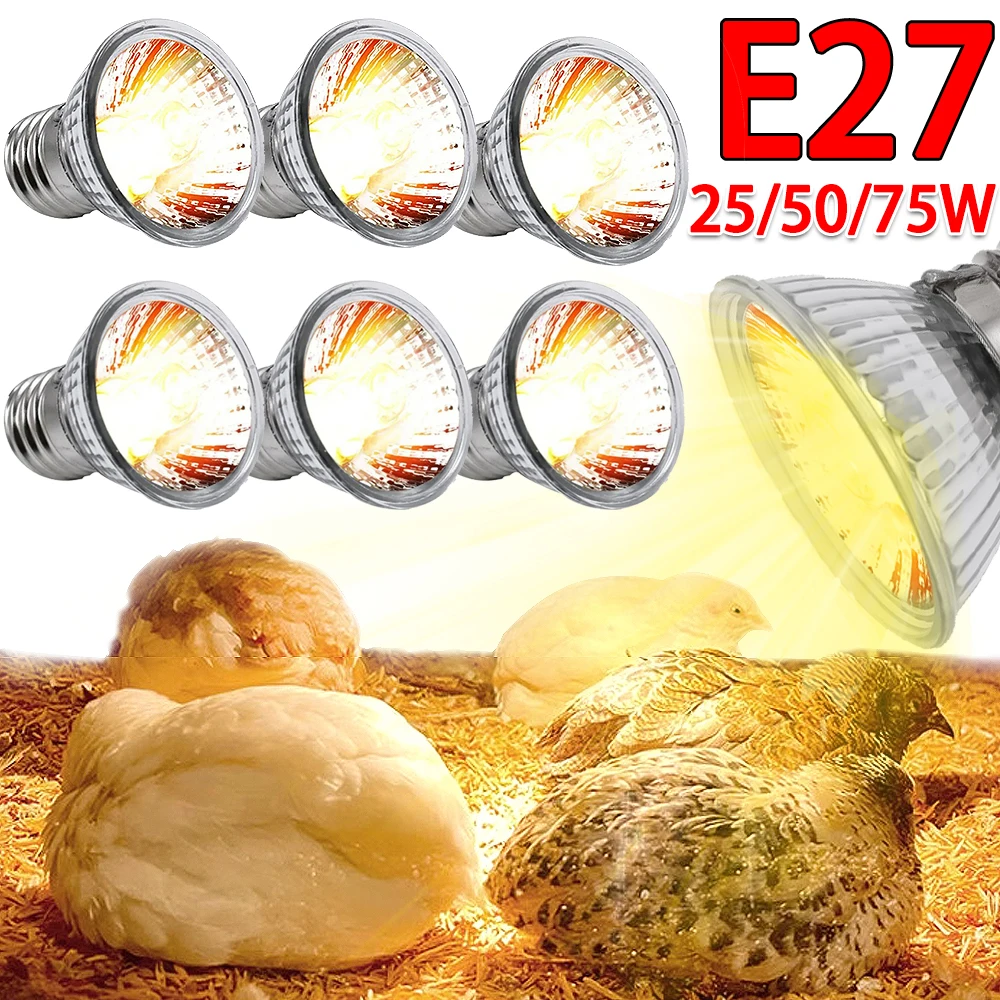 Tortoise Lizard Basking Lamp 4/2/1Pcs 25W 50W 75W reptile heating lamp reptile light bulb reptile lamp bulb Pet Heating E27 Bulb Chameleon Snake Turtle Reptile Heating Light UVA Sunlight