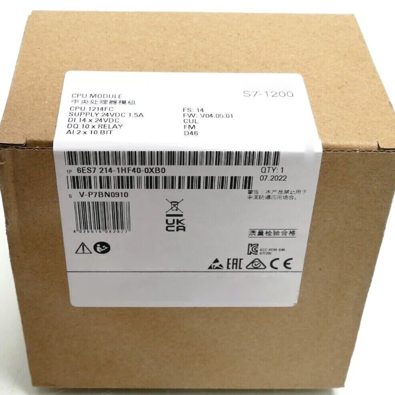 

NEW IN BOX 6ES7214-1HF40-0XB0 S7-1200 COMPACT CPU 1214 FC DC/DC/RELAY 6ES7 214-1HF40-0XB0