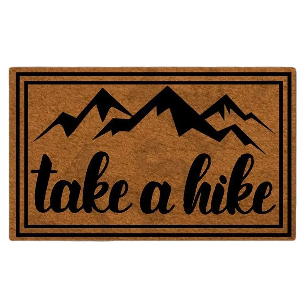 

Take A Hike Funny Doormat Outdoor Indoor Porch Patio Holiday Rug Home Decor Floor Door Mat Rubber non slip