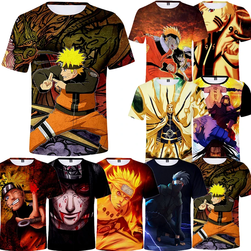 

Anime Naruto Akatsuki Cotton T Shirt Vintage Cool Ptint Retro Outdoor T Shirts Funny Short Sleeve Top Men Rock Tshirt