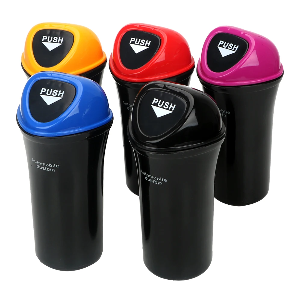 Universal Car Trash Can Door Seat Back Visor Trash Bin Auto Organizer Storage Box Color Garbage Dust Case Ashtray Car-styling car trash can car trash bag