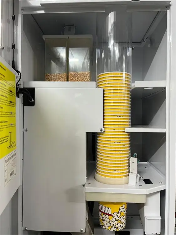 Full Automatic Popcorn Vending Machine Coin Operated Intelligent Popcorn Maker 220V with High Profit