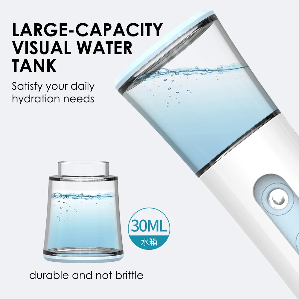 Nano Facial Steamer Mist Spray Eyelash Extensions Cleaning Pores Water SPA Moisturizing Hydrating Face Sprayer USB Rechargeable 4