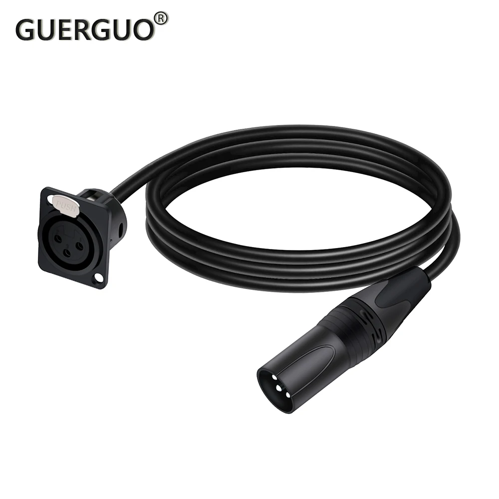 Connettore Da Pannello Femmina Xlr Tipo D A Xlr Maschio Passa Attraverso Il Cavo, Convertitore Xlr Pass Thru A 3 Pin Compatibile Con Il Microfono