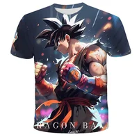 Cartoon Dragon Ball Z Top Kids 3D Print Short Sleeve Anime O Neck T-shirt Tees Children Soft T-shirts Boys' Casual Clothes Tops 1
