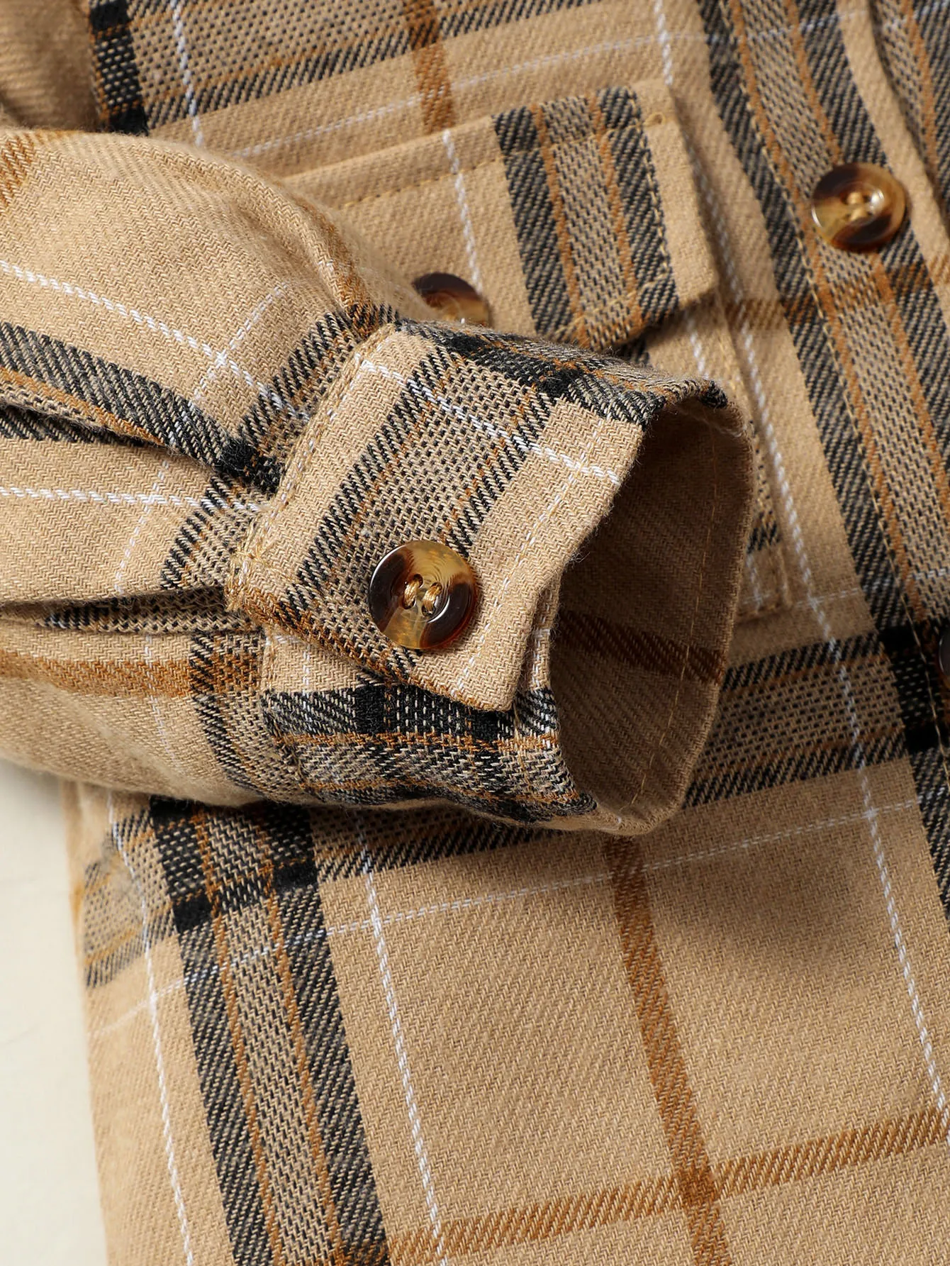 New Baby Boy Long Sleeved Checkered Real Pocket Simple Casual Daily Top