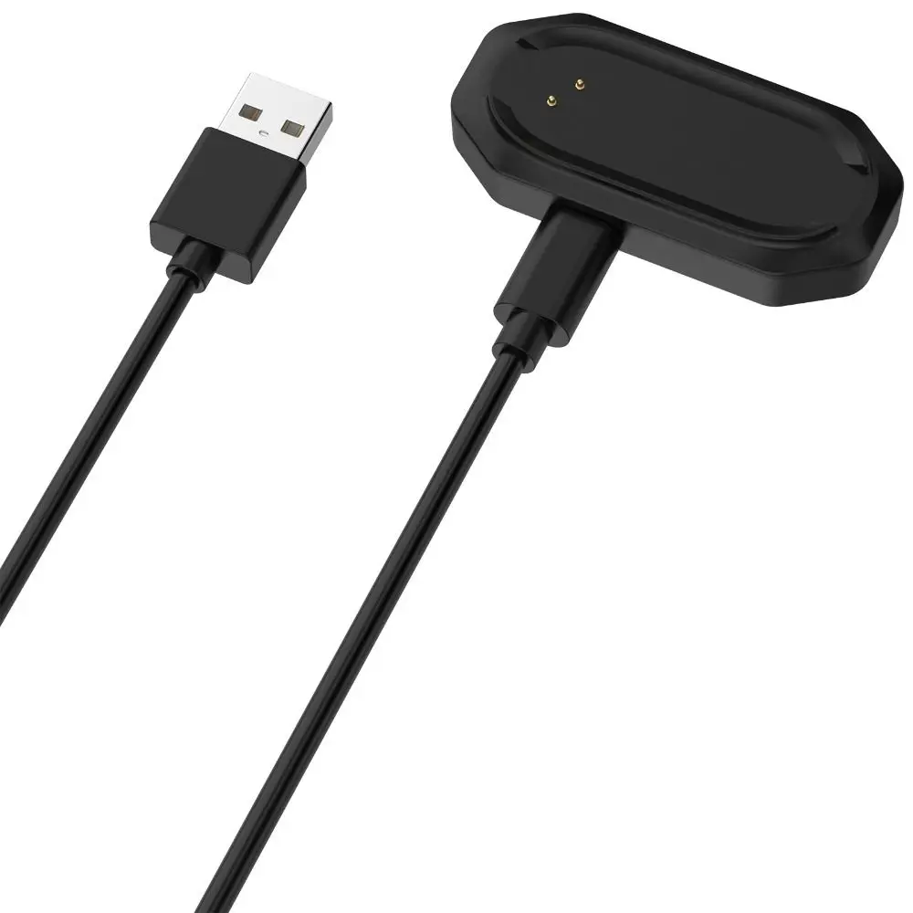 Base de charge magnétique pour Insta360 GO3 et GO3S avec câble Type C enroulé, vue de côté.
