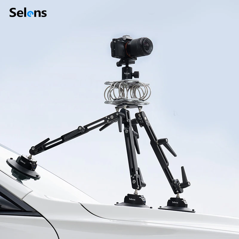 KAIKOURA Electronic Suction Cup Car Mounting with 2000mAh Battery & Telescopic Arm Strong Suction & 50kg Load Capacity